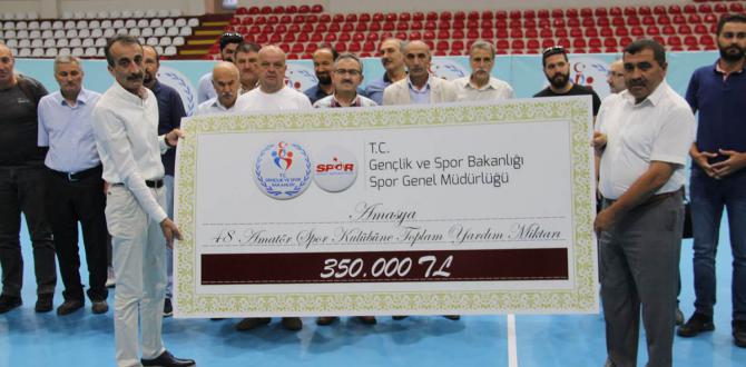 GENÇLİK VE SPOR BAKANLIĞI TARAFINDAN AMASYA GENÇLİK HİZMETLERİ VE SPOR İL MÜDÜRLÜĞÜ ARACILIĞIYLA AMATÖR SPOR KULÜPLERİMİZE MADDİ DESTEK