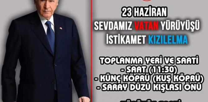 MHP AMASYA İL BAŞKANINDAN KUTLU YÜRÜŞE DAVET