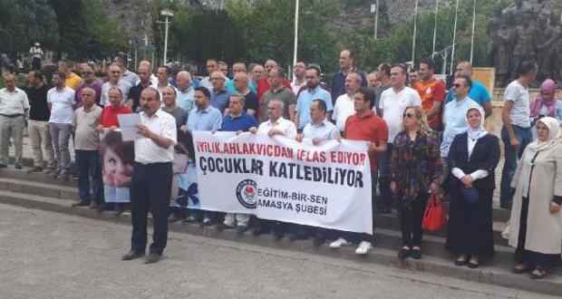 Amasya’da, Eylül ve Leyla’yı katledenler kınandı