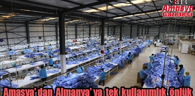 Amasya’dan Almanya’ya tek kullanımlık önlük