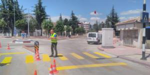 MERZİFONDA YAYA GEÇİDİ BOYA ÇALIŞMALARIMIZ DEVAM EDİYOR