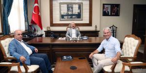 BİLFEN EĞİTİM KURUMLARI KOORDİNATÖRÜ SELAHATTİN ŞİMŞEK VE İNŞAAT MÜHENDİSİ SERHAT AKÇAYÖZ VALİLİĞİMİZİ ZİYARET ETTİ