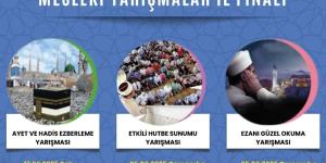 Amasya’da Din Görevlileri Arası Yarışmaların İl Finalleri BaşlıyorDiyanet İşleri Başkanlığı’nın her yıl “Camiler ve Din Görevlileri Haftası” kapsamında düzenlediği yarışmaların Amasya İl Finalleri başlıyor. Amasya İl Müftülüğü koordinesinde gerçekleşecek olan yarışmalar; Ayet ve Hadis Ezberleme Yarışması, Etkili Hutbe Sunumu Yarışması ve Ezanı Güzel Okuma Yarışması olmak üzere üç farklı kategoride yapılacak.Yarışmaların amacı, din hizmetlerinin kalitesini artırmak, din görevlileri arasında bilgi, beceri ve özgüveni geliştirmek olarak belirtilirken; aynı zamanda cami ve din görevlilerinin toplum içindeki önemli rollerine dikkat çekmek de hedefleniyor.İl finalinde dereceye giren din görevlileri, Amasya’yı bölge finallerinde temsil etme hakkı elde edecek. Yarışmalar sonunda başarılı olan katılımcılara çeşitli ödüller de takdim edilecek.Final Programı Şu Şekilde:Ayet ve Hadis Ezberleme YarışmasıTarih: 17 Haziran 2025 SalıSaat: 10.00Yer: Amasya MüftülüğüEtkili Hutbe Sunumu YarışmasıTarih: 25 Haziran 2025 ÇarşambaSaat: 09.00Yer: Amasya Şehitler CamiiEzanı Güzel Okuma YarışmasıTarih: 25 Haziran 2025 ÇarşambaSaat: 13.00Yer: Amasya Şehitler CamiiAmasya İl Müftülüğü yetkilileri, tüm din görevlilerini bu anlamlı etkinliklere izleyici olarak katılmaya ve yarışmalara destek vermeye davet etti.